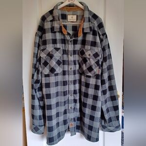 MEN'S LEGENDARY WHITETAILS 4XT 100% POLYESTER FLEECE BUFFALO PLAID SHACKET